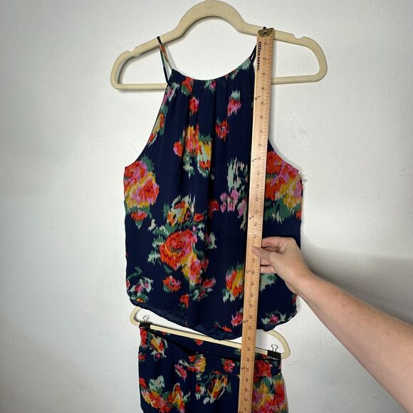 Joie Navy Anatase 2pc SET Floral Print Silk Top ( S ) Lanina Floral Short ( M ) - Picture 11 of 14